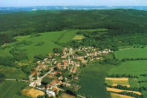 Kaliště - letecký snímek